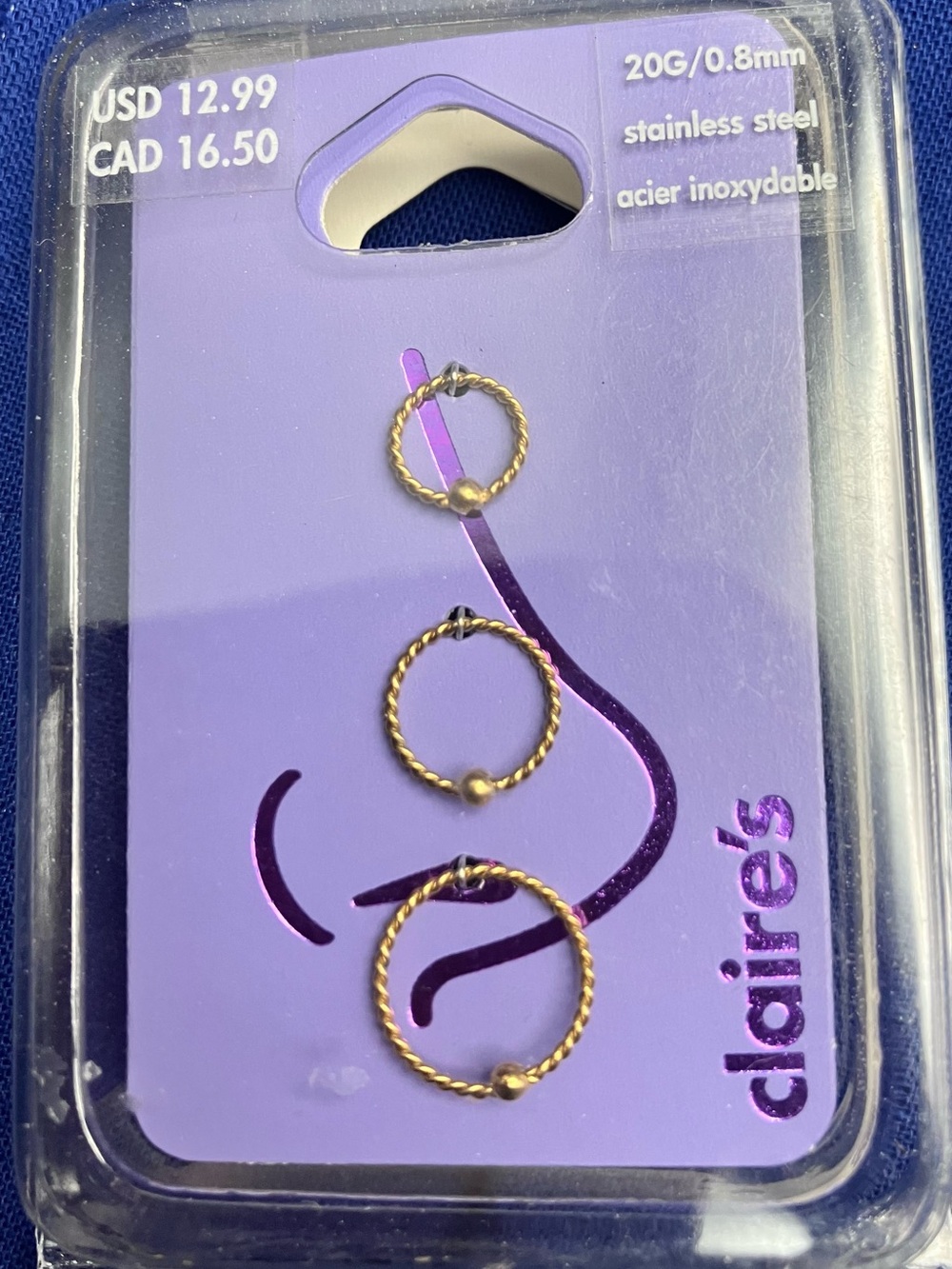 Claire's Nose Rings - Set of 3